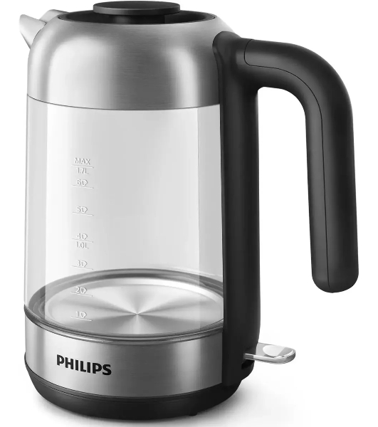 Чайник электрический Philips HD9339/80 1.7 л, 2200 Вт, прозрачный (корпус: стекло)