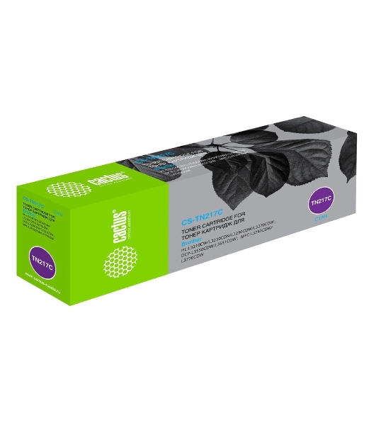 Картридж лазерный Cactus CS-TN217C голубой (2300 стр.) для Brother HL3230/DCP3550/MFC3770