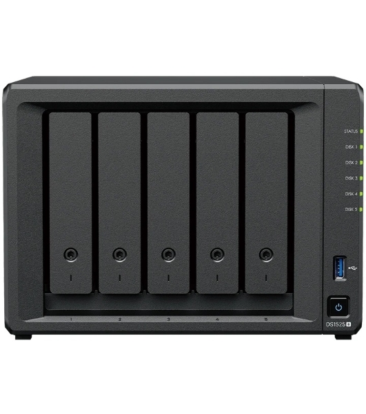 СХД настольное исполнение Synology 5BAY NO HDD USB3 DS1525+