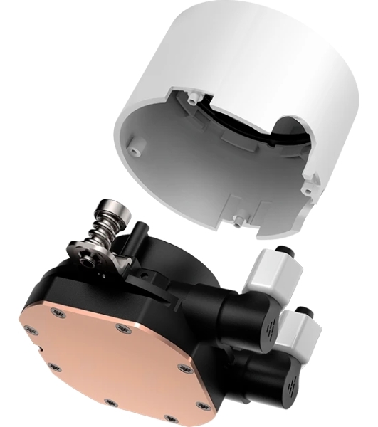 Система охлаждения/ PCCooler DA360 ARGB WH (280W, 360мм, белый, ARGB/ Fans: 3x120мм, 72.1CFM, 33.8dBA, 1800RPM/ Pump height 55мм, 28dBA, 3000RPM, Rad thickness 27мм/ S: 1851, 1700, 1200, 20XX, 115X, AM5, AM4)