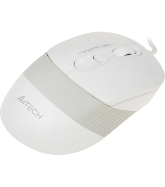 Мышь проводная A4Tech Fstyler FM10 белый/серый, 1600 dpi, USB, кнопки - 4