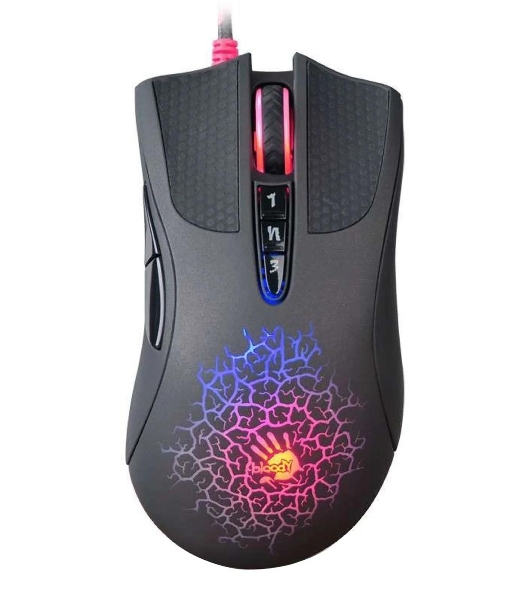 Мышь проводная A4Tech Bloody A90 черный, 6200 dpi, USB, кнопки - 8