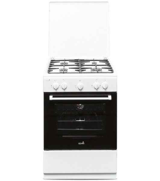 Плита газовая Cezaris ПГ 3200-03 белый, конфорок 4 шт, духовка 59 л, 60 см x 85 см x 60 см