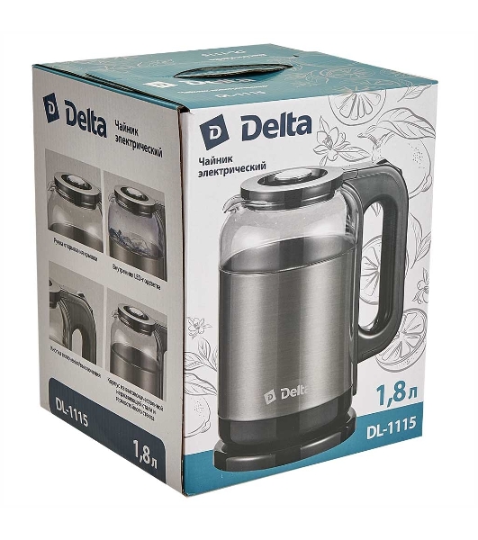 Чайник электрический DELTA DL-1115 серый
