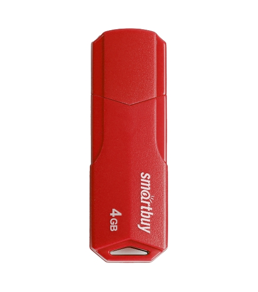 Флешка USB Smartbuy CLUE Red (SB4 GbCLU-R), 4Gb, USB 2.0, R/W 15/5, красный