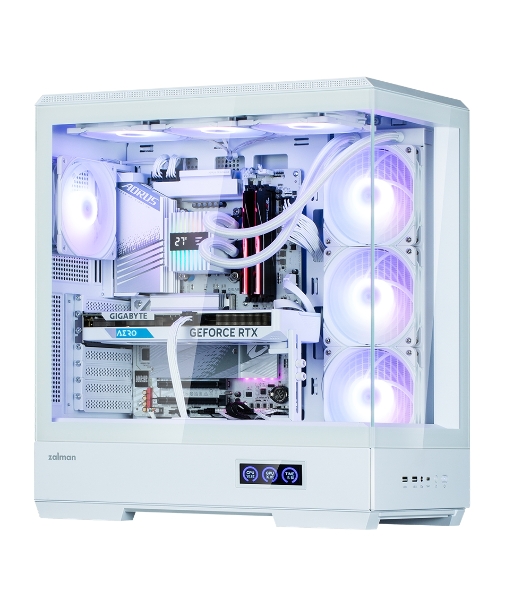 Компьютерный корпус ZALMAN P50 DS, ATX, WHITE, WINDOW, 2x3.5', 3x2.5', 1xUSB TYPE-C, 2xUSB 3.0, SIDE 3x120мм ARGb, REAR 1x120мм ARGb