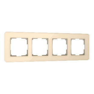 Рамка на 4 поста WERKEL Elite (айвори, стекло) W0042443