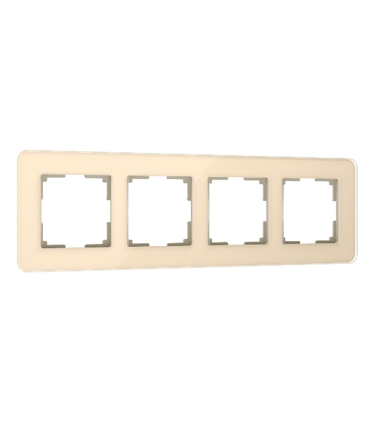 Рамка на 4 поста WERKEL Elite (айвори, стекло) W0042443