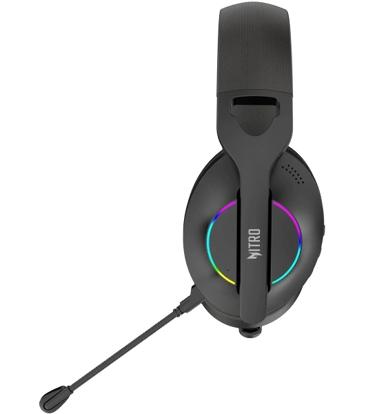 Гарнитура Acer OHR400 чёрный, беспроводная + проводная, USB/mini jack 3.5 мм, до 45 ч, подсветка