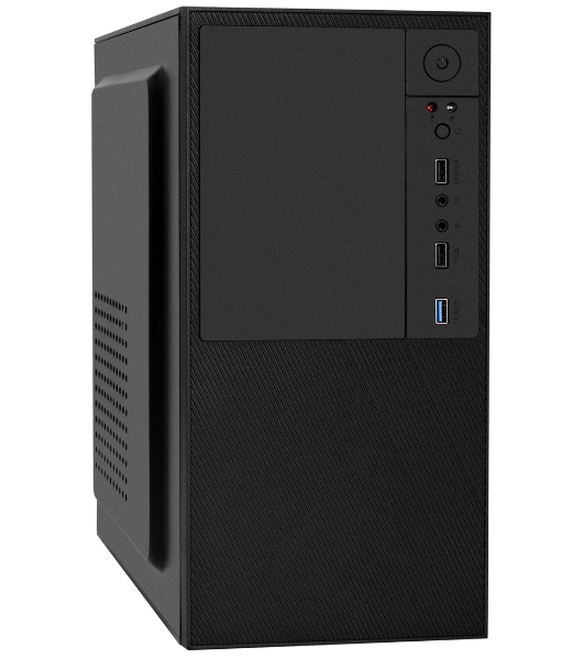 Компьютерный корпус Minitower ExeGate BAA-308-AA500 (mATX, БП AA500 с вент. 8см, 2хUSB, HD Audio, черный)