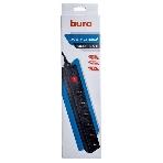 Сетевой фильтр Buro 600SH-16-5-B 5 м, 6 розеток, черный, коробка, фото4