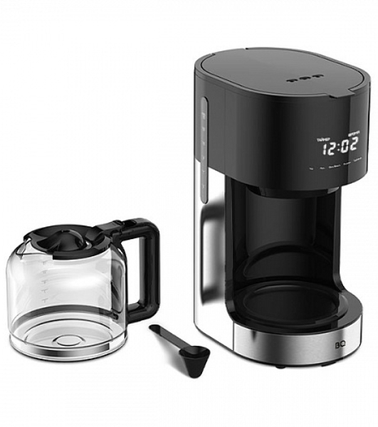 Кофеварка капельнаяBQ CM1001 черный-стальной, исп. кофе -молотый, 1.5 л, 900 Вт.