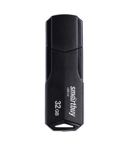 Флешка USB SmartBuy CLUE black (SB32GbCLU-K3), 32Gb, USB 3.0/3.1, R/W 70/25, черный