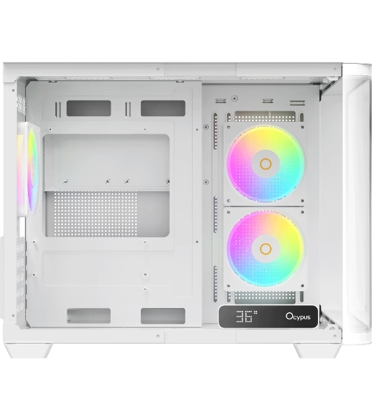 Компьютерный корпус Ocypus Iota C50 WH Curve ARGB Digital (Iota-C50-WHD300CD-GL)