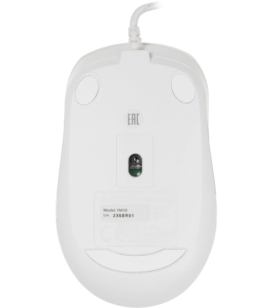 Мышь проводная A4Tech Fstyler FM10 белый/серый, 1600 dpi, USB, кнопки - 4