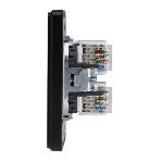 Розетка Kranz ROUND компьютерная двойная RJ45+RJ45 кат6 с/у оникс, фото2