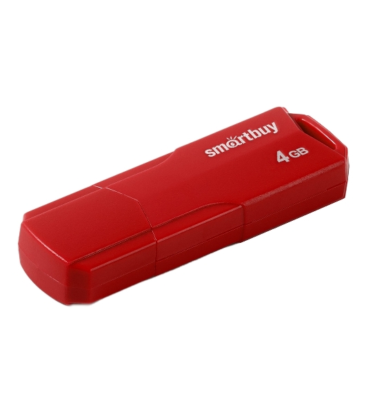 Флешка USB Smartbuy CLUE Red (SB4 GbCLU-R), 4Gb, USB 2.0, R/W 15/5, красный