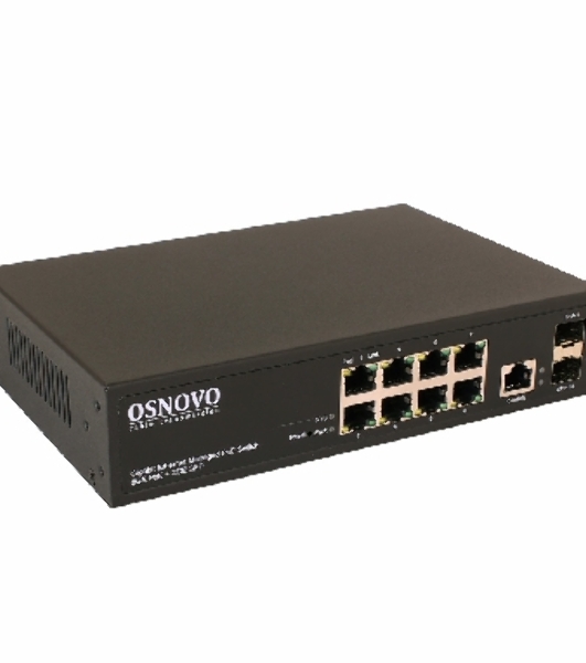 Коммутатор PoE управляемый L2 Gigabit Ethernet на 8 RJ45 PoE + 2 x GE SFP порта.