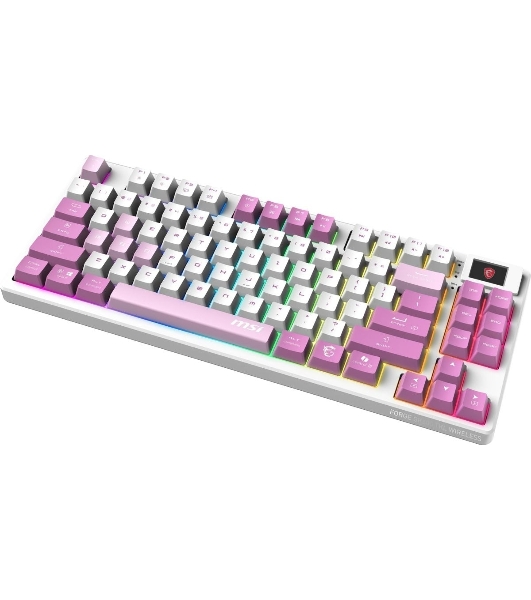 Клавиатура MSI Forge GK600 гибридная, Bluetooth, радиоканал, белый
