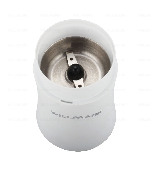 Кофемолка Willmark WCG-274 200 Вт, 100г., прозрачная крышка, ротационный нож, белый