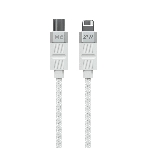 Дата-кабель MORE CHOICE (4620202555045) K87ia USB 3.0A PD 27W для Lightning ng 8-pin Type-C - 1м, белый, фото 1
