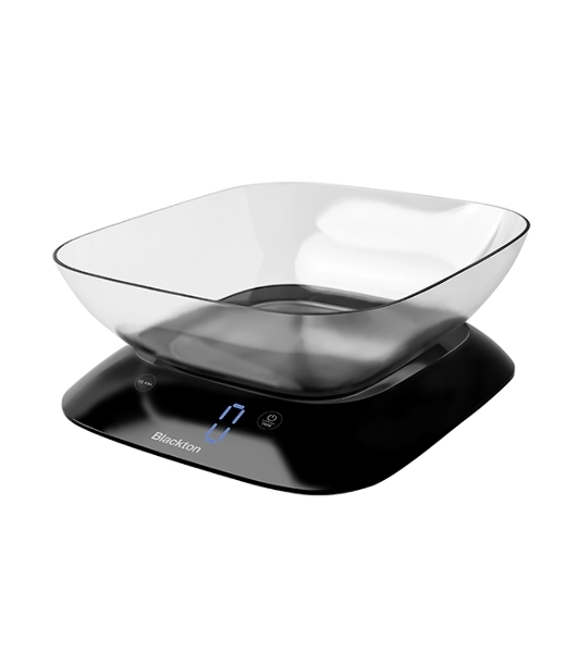 Весы кухонные Blackton Bt KS113 черный, тип управления: сенсорное, дисплей LED, количество высокочувствительных датчиков: 4, выбор единиц измерения: грамм, фунт, унция, миллилитр, интервал измерения: 1 г, максимальный вес: 10 кг, функция вычета веса тары, индикация перегрузки, индикатор замены батарейки, автоматическое и ручное отключение, автообнуление, материал корпусаластик, нескользящие ножки, источник питания: 3 х AAA, номинальное напряжение: 4.5 В'