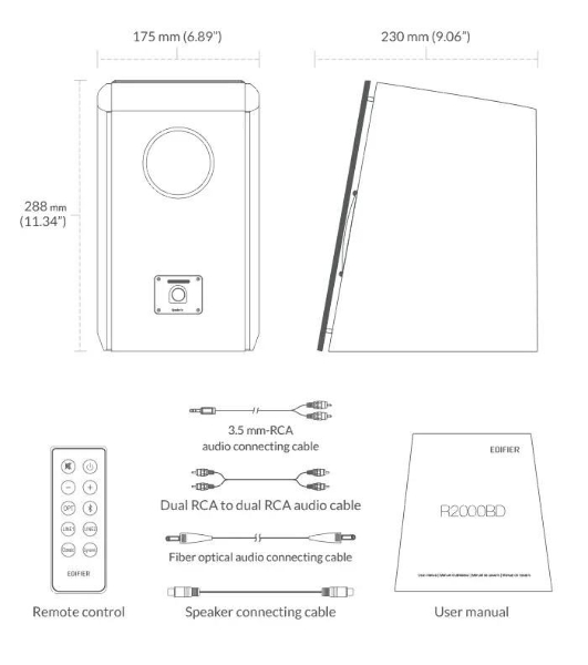 Акустическая система Edifier R2000DB 2.0, 24Wх2 + 36Wх2, ПДУ, RMS