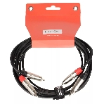 Кабель аудио FORCE FLC-20/32xRCA (M) - 2xRCA (M), стерео, используется для подключения бытовых и DJ аудио устройств к микшерам, диаметр 4,8 мм, металлические разъемы, длина 3 м, фото3