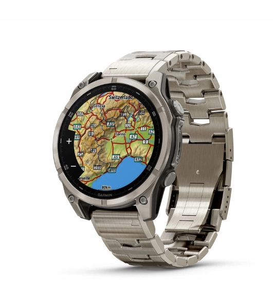 Умные часы Garmin Fenix 8 1.4' AMOLED, Wi-Fi, Bluetooth, NFC, 100м, титановый серый / титановый