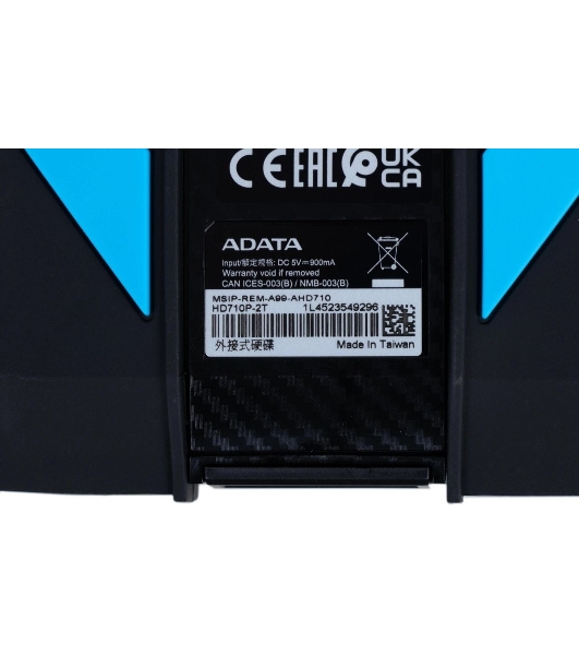 Внешний HDD 2.5' ADATA HD710, 2TB, USB 3.2 Gen 1 Type-A, 5400 rpm, синий