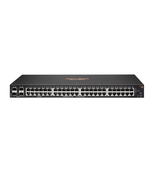Коммутатор HPE Aruba 6100 48G 4SFP+, 48×1 Гбит/с + 4×10 Гбит/с SFP+, управляемый