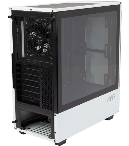 Компьютерный корпус Hiper PW81 белый без БП ATX 3x120мм 2xUSB2.0 2xUSB3.0 audio bott PSU