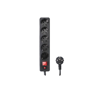 Сетевой фильтр Гарнизон EHLB-2, 5 р, 10А 3 м черный