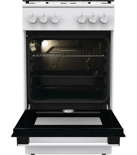 Плита газовая Gorenje GG5A10WH белый, конфорок 4 газовых, духовка 70 л, 50 см x 85 см x 59.4 см