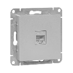 Механизм розетки RJ45 (cat5) EKF UP1-SOA-RJ45-5 алюминий Эпика, фото 1