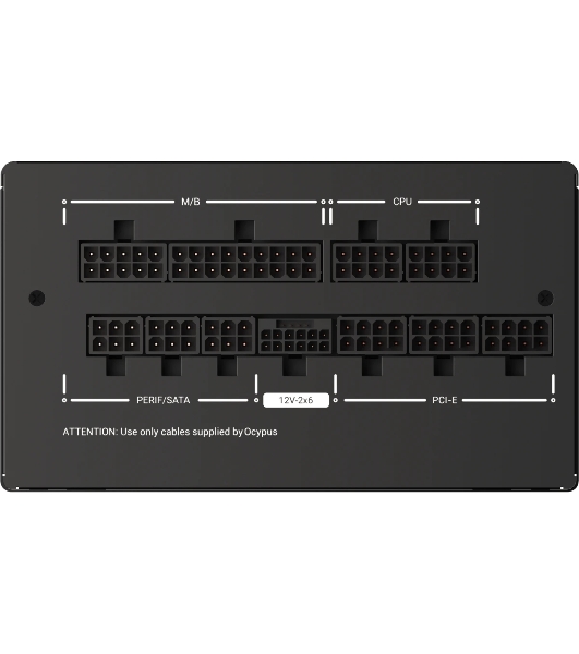 Блок питания 1200W Ocypus Iota P1200 (Iota-P1200-G1FFBK024X-EU), 1200Вт, 80 PLUS Gold, 120мм, модульный, черный