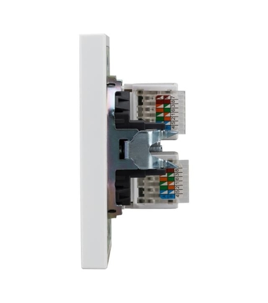Розетка Kranz STRONG компьютерная двойная RJ45+RJ45 кат6 с/у жемчуг