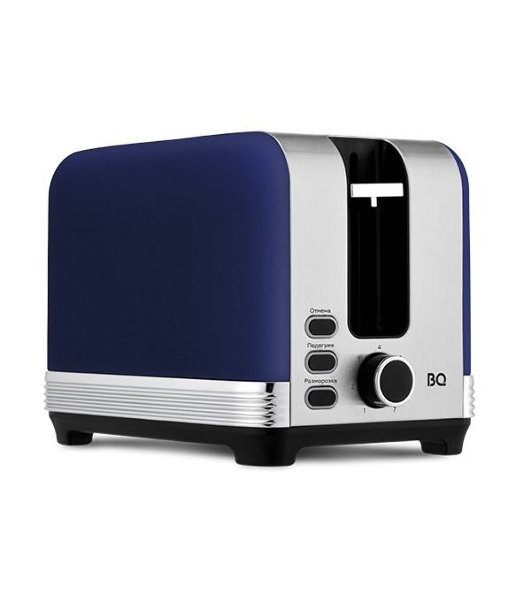 Тостер BQ T1000 синий, 1000 Вт, 2 слота