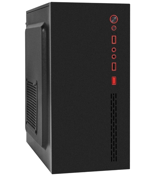 Компьютерный корпус Minitower ExeGate EX299408RUS BAA-403-AA500 (mATX, БП AA500 с вент. 8см, 2*USB, HD Audio, черный)
