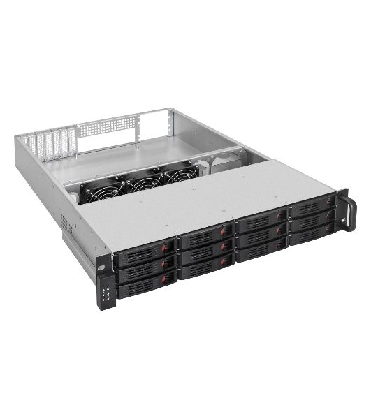 Серверный корпус ExeGate Pro 2U660-HS12 (RM 19', высота 2U, глубина 660, БП 2U-600ADS, 12xHotSwap)