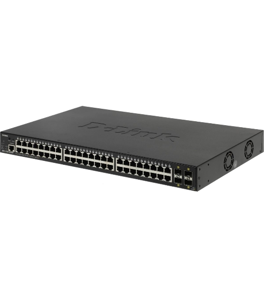 Коммутатор D-Link DGS-1250-52XMP/A1A, 48×1 Гбит/с + 4×10 Гбит/с SFP+, управляемый
