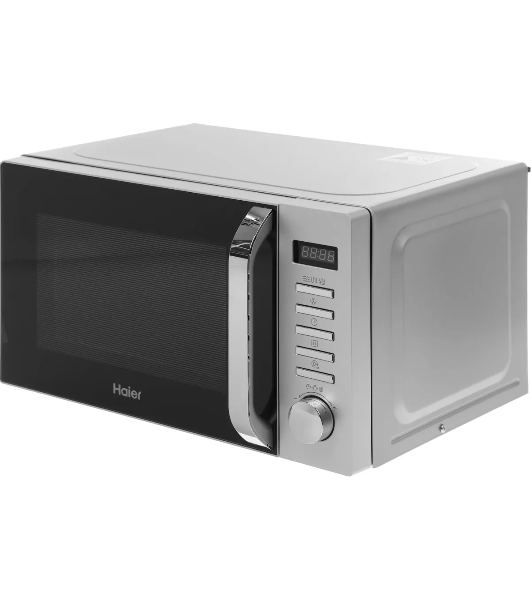 Микроволновая печь Haier HMB-DG208SA серебристый, 20 л, 800 Вт, переключатели - кнопки, поворотный механизм