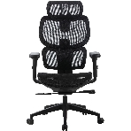 Кресло Cactus CS-MC555-BK черный, сетка, 150 кг, подголовник, регулируемые подлокотники, механизм качания, фото2