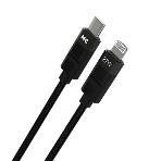 Дата-кабель MORE CHOICE (4620202555069) K87ia 2м USB 3.0A PD 27W для Lightning ng 8-pin Type-C - 2м, черный, фото3