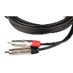 Кабель аудио FORCE FLC-20/32xRCA (M) - 2xRCA (M), стерео, используется для подключения бытовых и DJ аудио устройств к микшерам, диаметр 4,8 мм, металлические разъемы, длина 3 м, фото5
