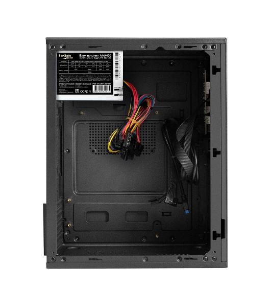 Компьютерный корпус Minitower ExeGate BAA-308MU2-UNS450 (mATX, БП UNS450 с вент. 12см, 1хUSB+2хUSB 3.0, HD Audio, черный)