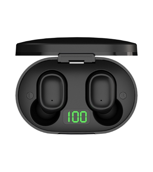 Наушники TWS Maxvi MHF-101BT UP черный, вкладыши, Bluetooth, сенсорное управление, до 4 ч