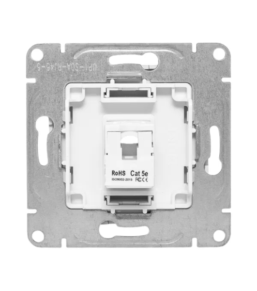 Механизм розетки RJ45 (cat5) EKF UP1-SOA-RJ45-5 алюминий Эпика