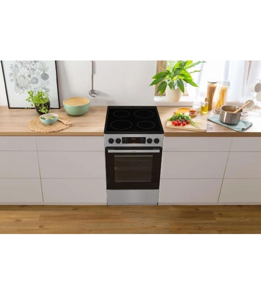 Плита электрическая Gorenje GEC5C41SG серый, конфорок 4 электрических, духовка 70 л, 50 см x 85 см x 59.4 см (без крышки)