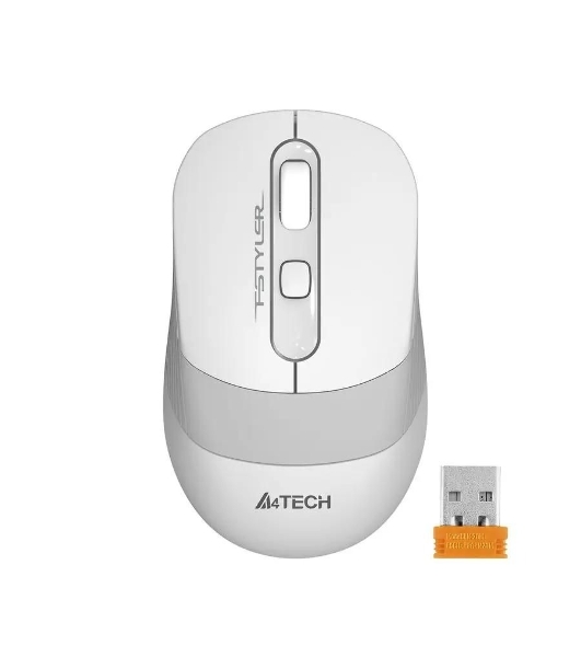 Мышь беспроводная A4Tech Fstyler FG10 белый/серый, 2000 dpi, радиоканал, USB, кнопки - 4